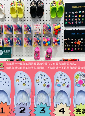 洞洞鞋配饰适配crocs配饰鞋花装饰扣白鹿同款泡芙花束白色花朵