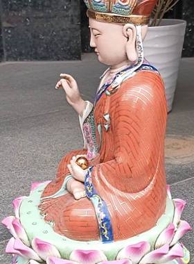 景德镇粉彩陶瓷地藏王菩萨佛像45