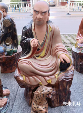 收藏仿古瓷器十八罗汉雕塑像