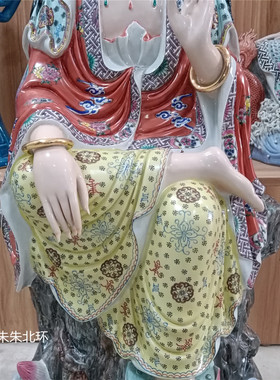 手工彩绘观音菩萨佛像工艺品90CM