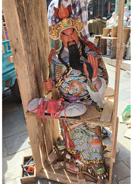 大号落地陶瓷武财神关公像关二爷