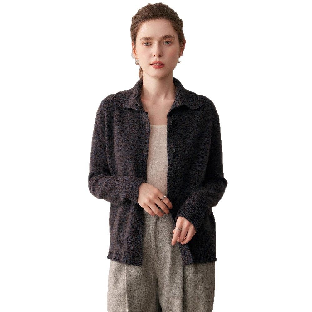 2025秋冬新款高领羊绒针织开衫女士休闲宽松羊毛外套纯色百搭毛衣,淘宝优惠券,粉丝福利购,淘宝优惠卷