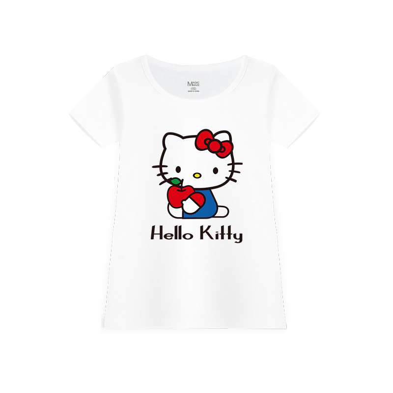 凯蒂猫Hellokitty女童t恤短袖布丁狗哈喽Kitty儿童半袖女夏联名猫 - 图2