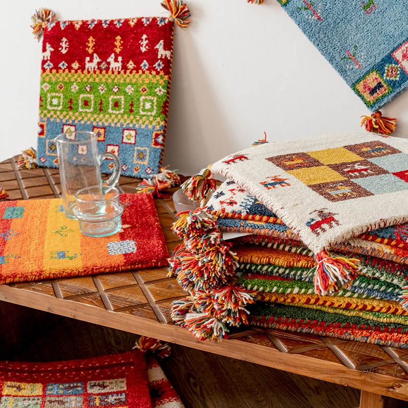 视觉味道无胶Gabbeh印度进口手工羊毛小地毯可爱沙发椅垫创意脚垫,淘宝优惠券,粉丝福利购,淘宝优惠卷