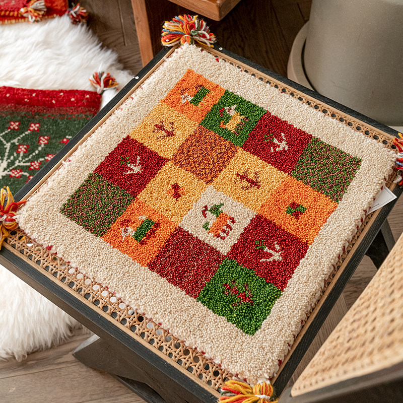 视觉味道无胶Gabbeh印度进口手工羊毛小地毯可爱沙发椅垫创意脚垫,淘宝优惠券,粉丝福利购,淘宝优惠卷