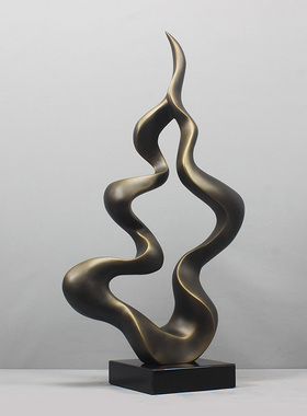 KTV雕塑艺术抽象样板房客厅玄关