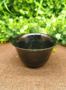 纯天然西藏药王石墨绿蛇纹玉碗筷子家用套装活磁性养生正品送父母