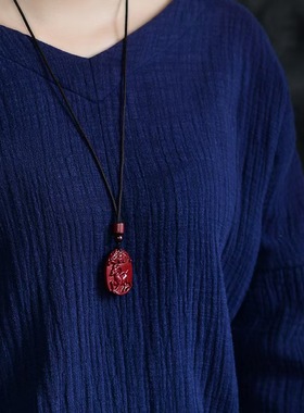 贵州万山天然朱砂紫金砂十二生肖饰品本命年吊坠男女护身符挂件