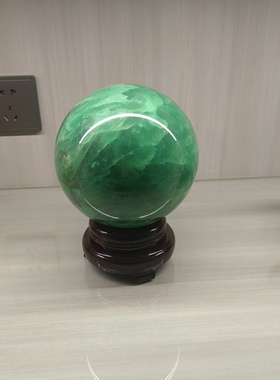 超大萤石夜明珠发光球玉石荧夜光