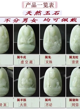 和田玉双面雕刻本命佛