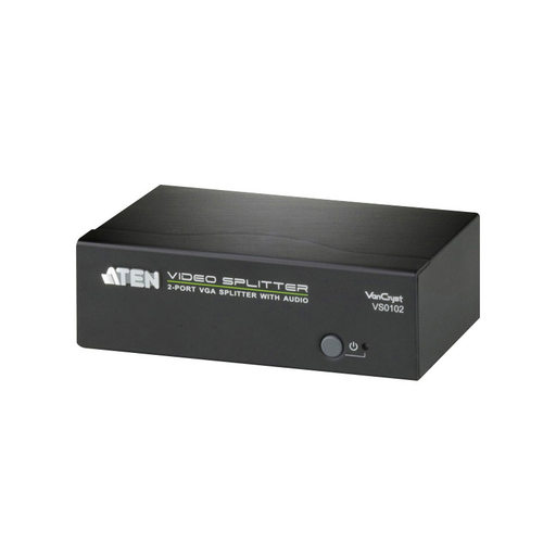 ATEN/宏正 VS0102 一分二视频分配器 450MHZ 支持音频 RS232口 - 图0