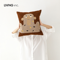LIVING Inc Animal Kingdom Cute Animal Art Holding Pillow Living-room Sofa Cushions Children Room Rest