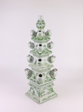 景德镇陶瓷仿古青花瓷宝塔玲珑文昌塔古典多孔插花宝塔装酒店摆件