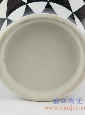 景德镇陶瓷黑白手绘大小号储物罐