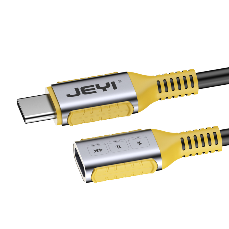 JEYI佳翼Typec延长线USB3.2 20G数据线公对母扩展坞加长线显示器投屏连接线