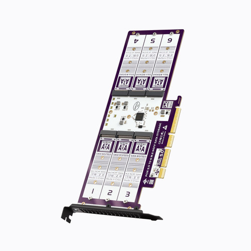 JEYI佳翼PCIE5.0 X4转SATA九盘位转接6 5口sata3.0扩展卡9口多盘 - 图1