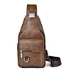 Casual travel retro cowhide chest bag
