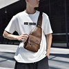 Casual travel retro cowhide chest bag