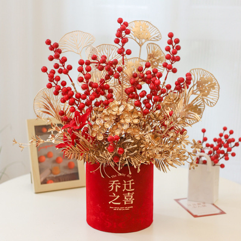 2026新年福桶成品套装大礼包年宵花桶春节喜庆乔迁仿真花装饰摆件,淘宝优惠券,粉丝福利购,淘宝优惠卷