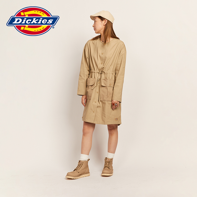 Dickies商场同款女式工装风长袖休闲连衣裙