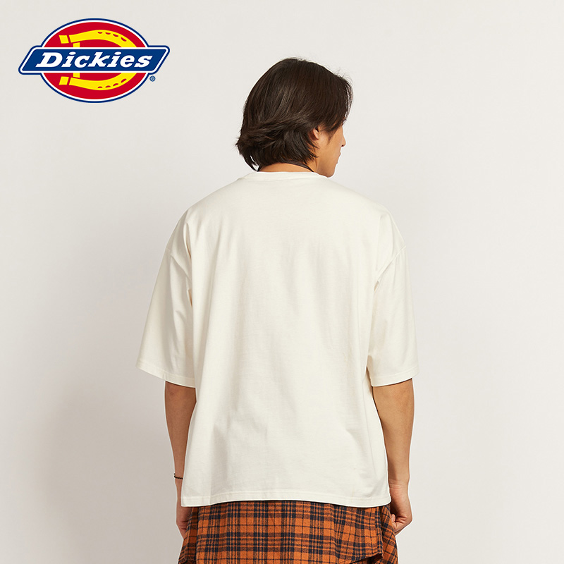 Dickies春夏工装美式风尚线条印花宽松短袖T恤男女情侣内搭-图2