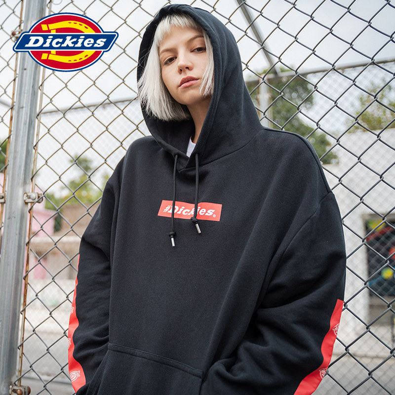 【商场同款】dickies印花连帽女卫衣 dickies卫衣/绒衫