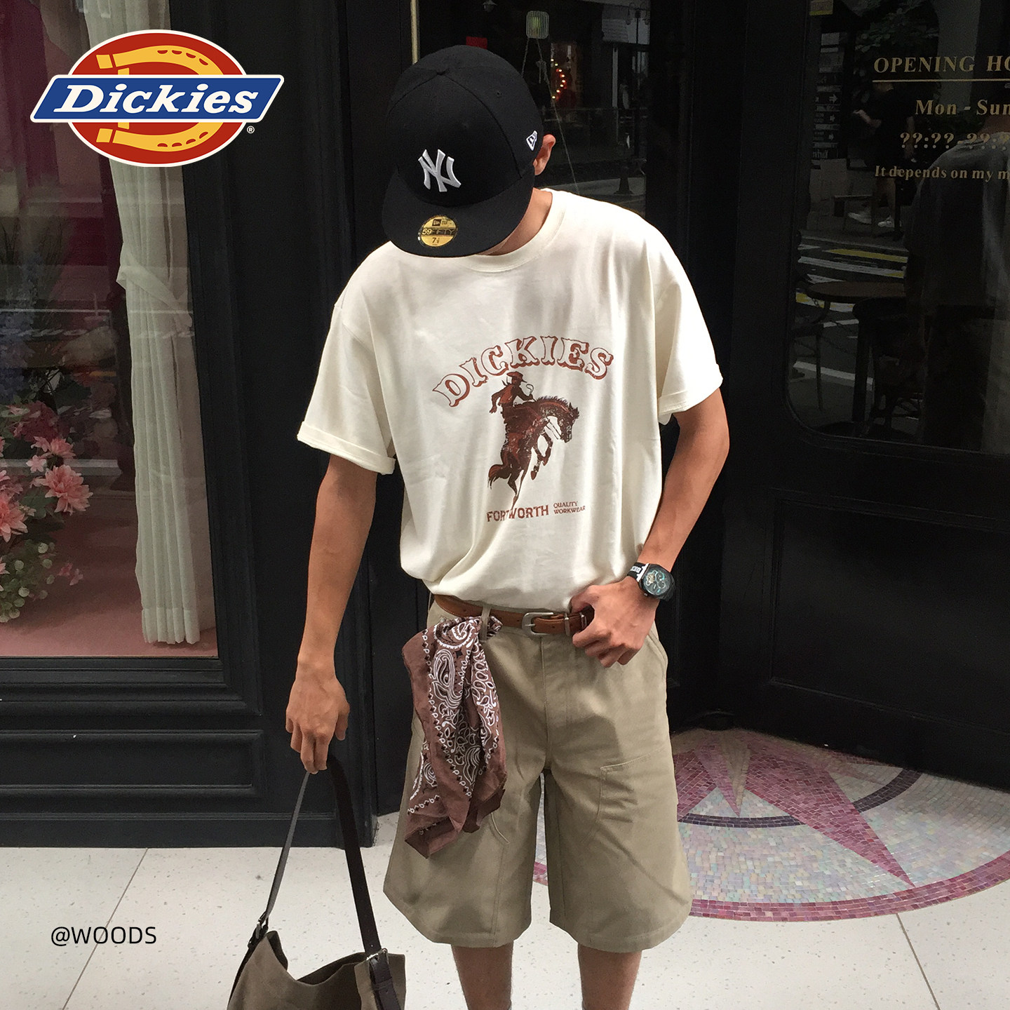 Dickies帝酷适25春夏新款西部文化印花宽松重磅棉短袖T恤男女情侣,淘宝优惠券,粉丝福利购,淘宝优惠卷