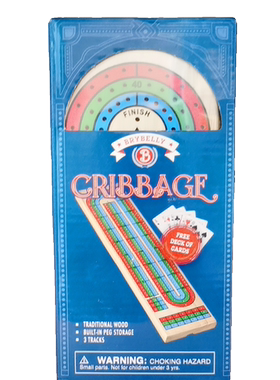 现货秒发Brybelly Cribbage Board Game Set Traditional Wooden