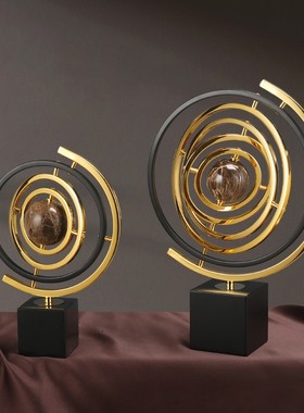 旋转地球仪摆件高档公司领导老板办公室别墅娱乐会所酒店大堂装饰