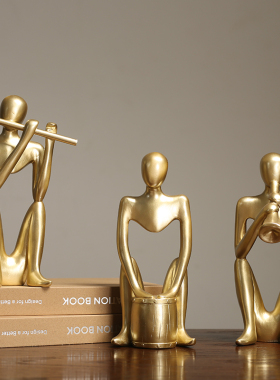 家里轻奢风抽象人物酒柜装饰品