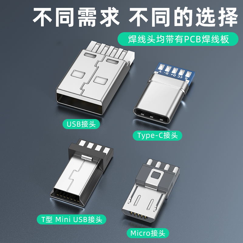 浮太usb2.0转接头上下左右直头DIY定制L型弯头90度安卓mincro usb接口type-c公母车载记录仪Mini USB数据供电 - 图2