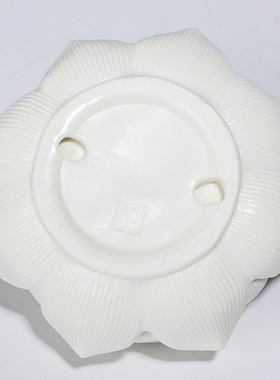 陶瓷白色莲花香炉香插 供奉家用小香薰炉 佛具用品白瓷插香炉