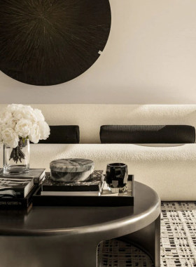 意式轻奢客厅抽象雕塑花艺摆件