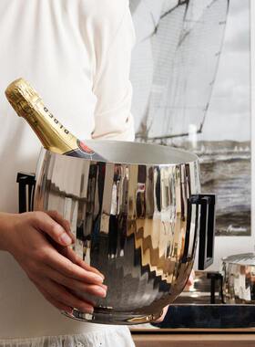 现代轻奢不锈钢调酒器冰桶套装