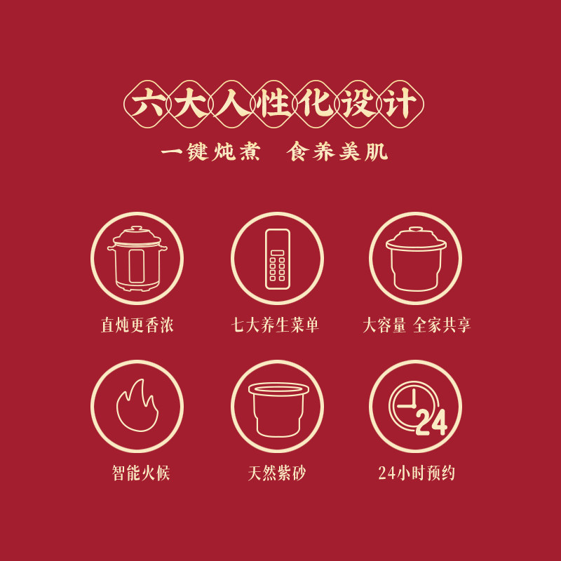 依立tby7紫砂锅家用预约煮粥煲汤锅 依立电炖/煮粥锅/文火炉