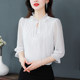 ເສື້ອຢືດ chiffon lace-up ສໍາລັບແມ່ຍິງ, tops ຄົນອັບເດດ: ກາງແຂນພາກຮຽນ spring