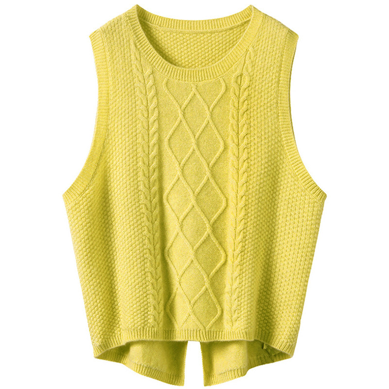 不是一般的篙质感！针织羊绒衫女马甲无袖后开叉纯羊绒打底衫秋冬,淘宝优惠券,粉丝福利购,淘宝优惠卷