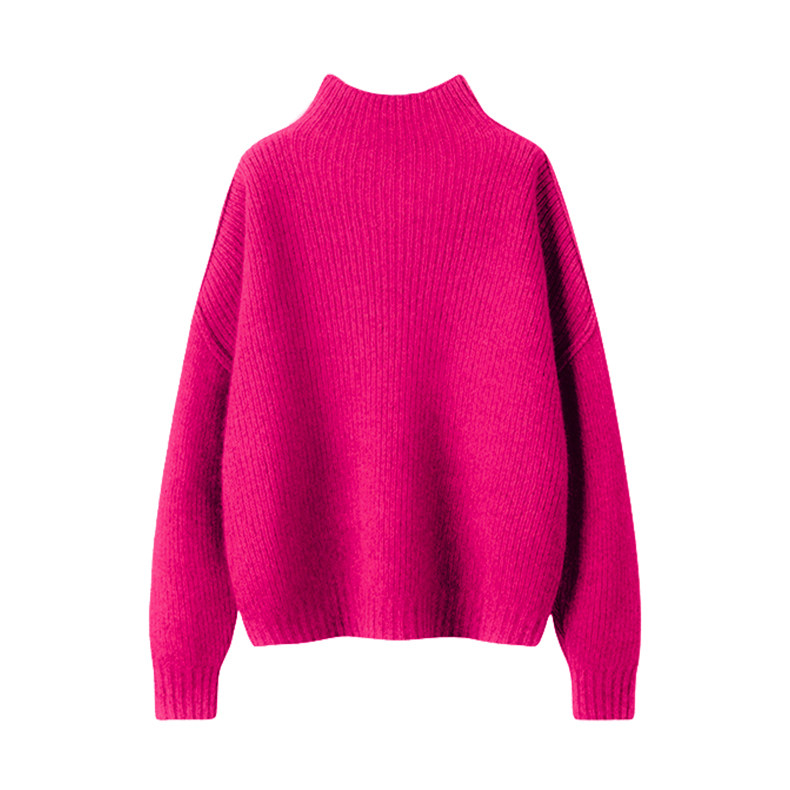 高姿态好货~100%纯山羊绒衫半高领夹花正反两穿针织衫毛衣加厚女,淘宝优惠券,粉丝福利购,淘宝优惠卷