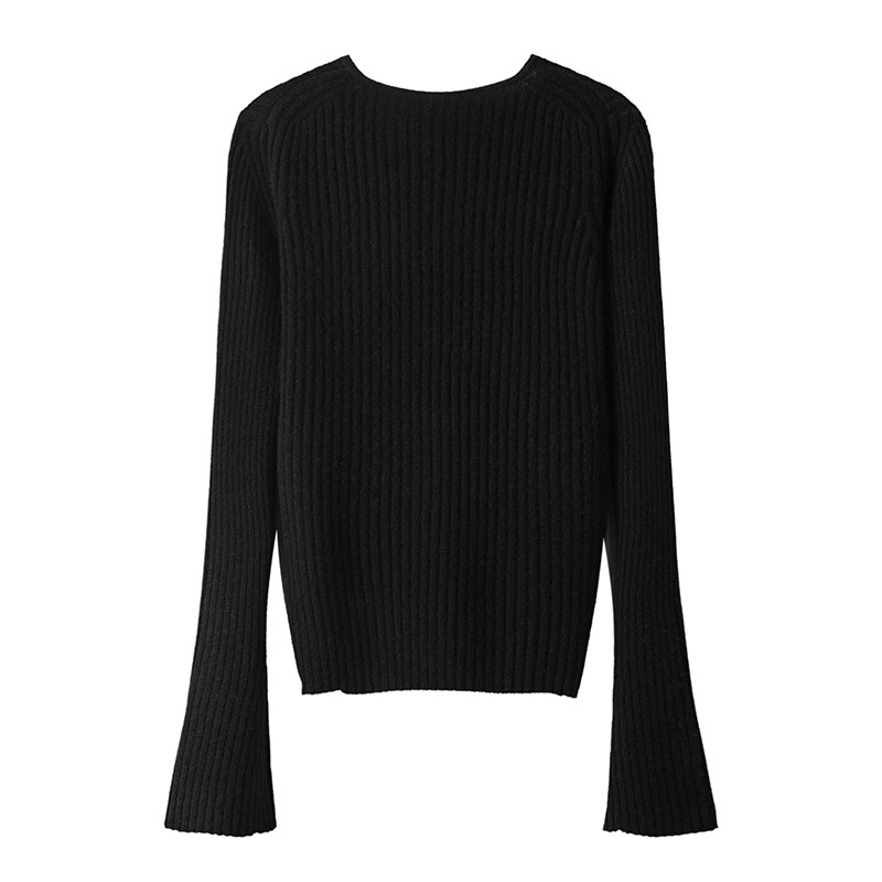 舒适再升级~简约好穿珍珠扣V领喇叭袖纯羊绒针织开衫女秋冬毛衣,淘宝优惠券,粉丝福利购,淘宝优惠卷