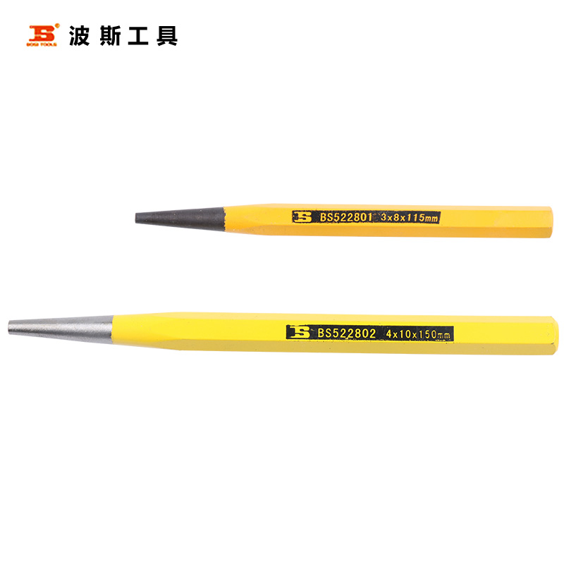 波斯精品铬钒钢圆锥冲尖嘴钢冲子3*8*115MM/6*10*150MM/3*8*150MM-图1