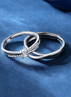 官方正品丨纯银莫比乌斯情定一生小众情侣对戒可调节男女情人节