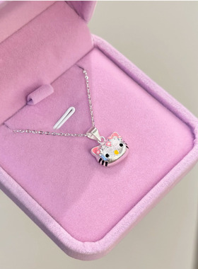 镀银项链生日礼物礼盒装吊坠可爱