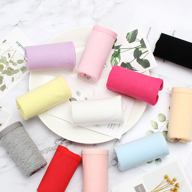 6条装纯棉内裤女低腰中腰三角全棉质底裤学生少女士100%礼盒装,淘宝优惠券,粉丝福利购,淘宝优惠卷