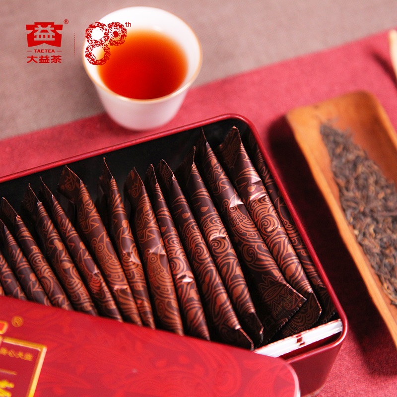 大益普洱茶熟茶 一级散茶201批次熟普洱2012年云南勐海茶叶125g*2 - 图0