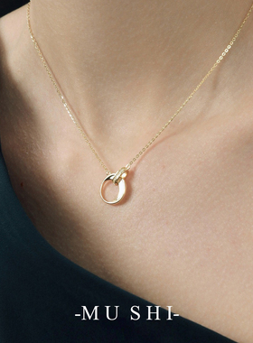 S925镀14K金白贝母锆石项链百搭