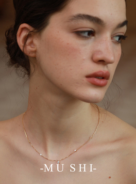 马眼形项链女镶嵌锆石s925纯银