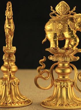 七政宝桌面摆件鎏金藏传用品