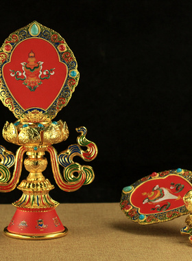 吉祥彩绘密宗供养总集佛堂摆件