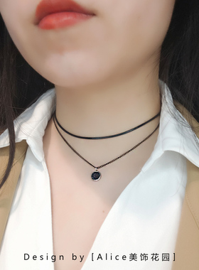 alice细款暗黑系少女满天星项链