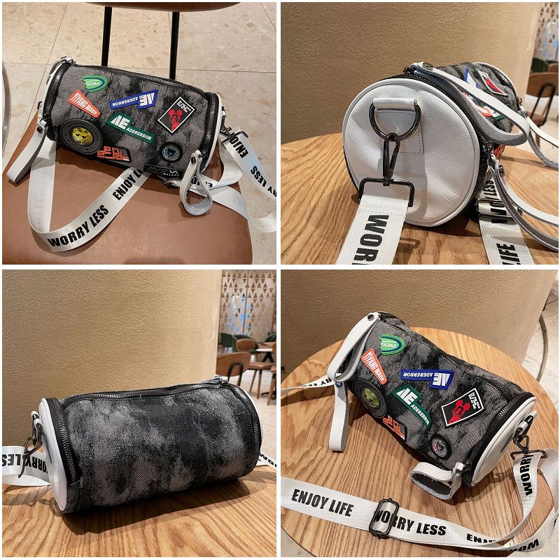 牛仔包包女2025新款时尚女士斜挎包休闲水桶包圆筒包腰包小众流行,淘宝优惠券,粉丝福利购,淘宝优惠卷